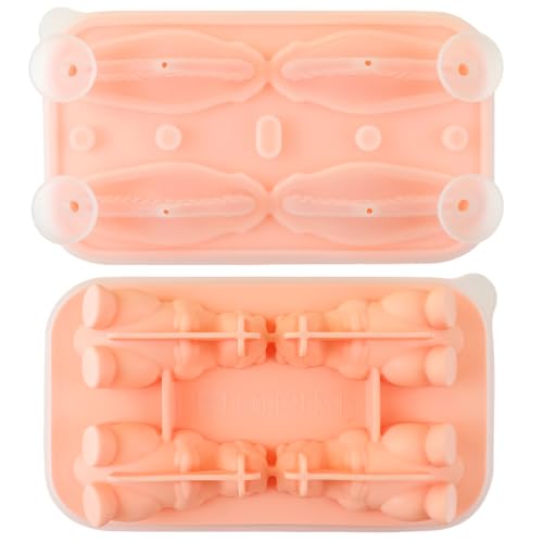 Bandeja de cubitos de hielo de silicona 2 piezas con tapa miniatura 1