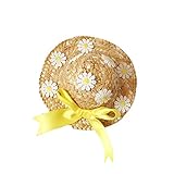 Unsere Strohhüte sind einzigartig und stilvoll mit einer einzigartigen Blumen- und Bowknot-Dekoration.