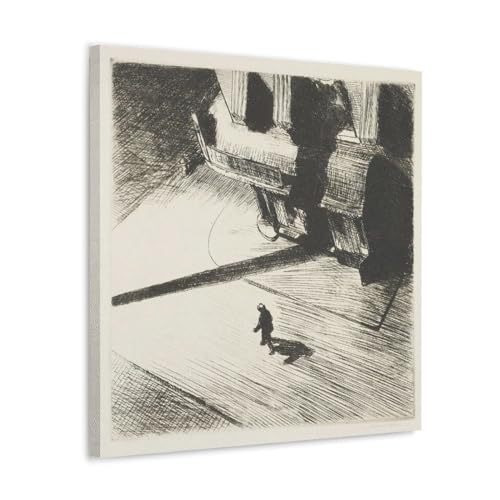 Impression sur toile Edward Hopper cadre déco murale salon 30x30