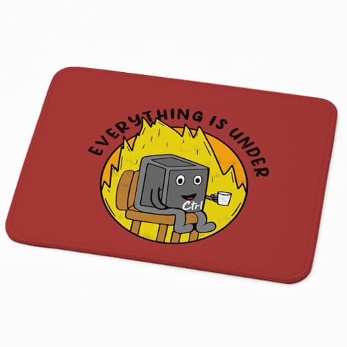 Image of Mouse Pad for Laptop & Desktop | 9x7 Inch Anti-Fray Stitched Edges | Non-Slip Rubber Base | Desk Setup Accessory for Students, Gamers & Professionals (Under Control)