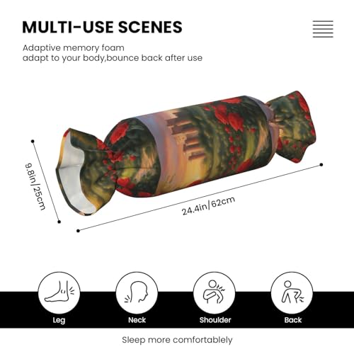 Almohada de espuma viscoelástica 62 cm x 25 cm negro miniatura 3