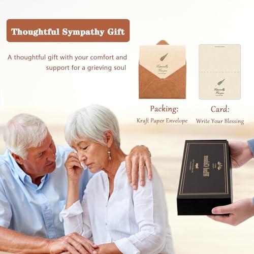 Image of Sympathy Gifts for Loss of Loved One, Memorial Wind Chimes, Funeral Bereavement Gifts Baskets, Windchimes in Memory of a Loved One Mom Dad Husband Brother - Golden