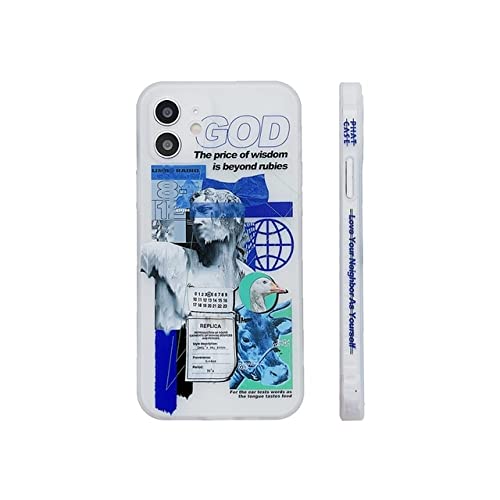 Coque silicone carrée mignonne iPhone XR antichoc motif 02 pour iPhone 12 XS SE 2020