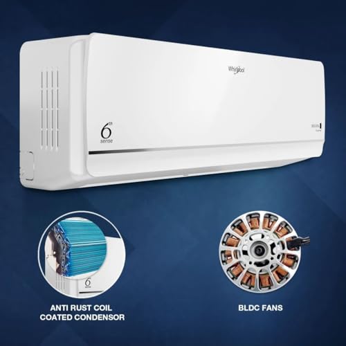 Image of Whirlpool 1.5 Ton 3 Star, 3DCOOL Inverter Split AC (3DCOOL 10T 3S INV EXP S6M1PP0-2026 Model, Copper, Convertible 5-in-1 Ultra Chill, 6th Sense, 3D Technology, HD Filter White)