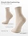 CS CELERSPORT Mini Crew Ankle Socks, Cotton Cushioned Running Athletic Causal Socks, Soft Comfortable for Women and Men 5 Pack, Brown, Small