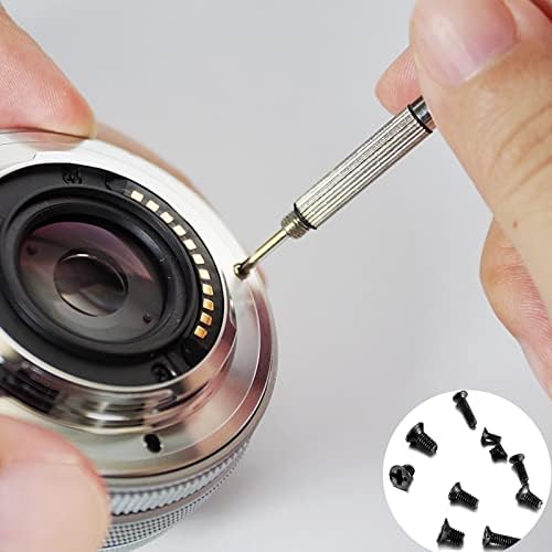 500pcs Micro Repair Screws, Small Screw with 18 Different Size, Self-Tapping Electronic Screws Mini Screw Kit for Spectacles, Laptop, Watch, Glasses, Home DIY Projects, M1.2, M1.4, M2, Black