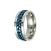 Clearance Men's Titanium Steel Chain Rotation Ring Cross Border Jewelry Ring (Bule, 12)