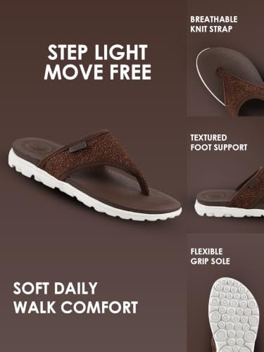 Image of URJO womens Trend-1 Women's Flipflops With Levirex for 40% Less Pressure Arch Support & Anti-skid Comfort By Neo Slipper