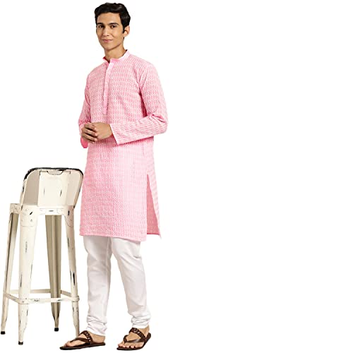 Image of SOJANYA (Since 1958 Men's Cotton Floral Regular Kurta Pyjama Set