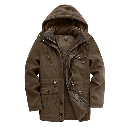 Veste coupe-vent décontractée veste homme manteau de travail léger boutonné cargo boucle