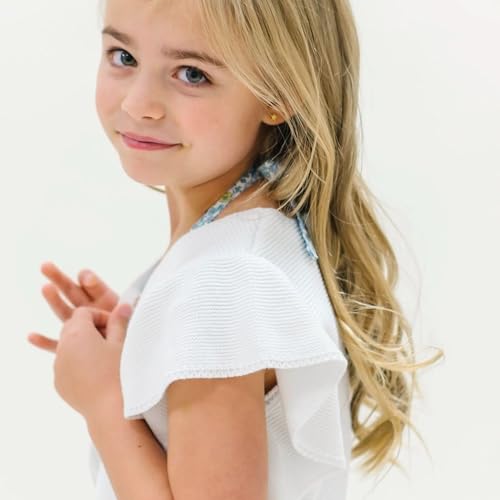 Image of Hope & Henry Girls' Long Sleeve Fancy Cardigan Sweater with Stripe Trim