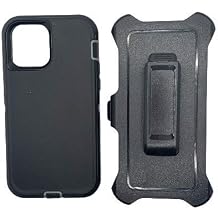 Case Compatible for iPhone 12, Heavy Duty [with Kickstand] Tough 4 in 1 Rugged Shockproof Full Body Protective Cover for iPhone 12 6.1" Black Gray