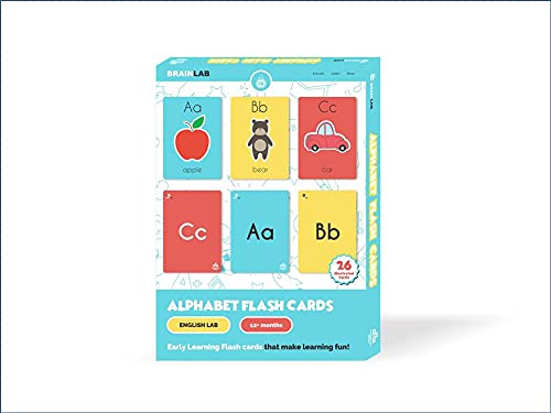 THE BRAIN LAB Flash Cards for Kids (Medium, Alphabet)