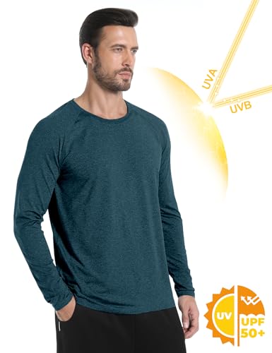 Long Sleeve Shirts for Men 5 Pack Athletic T Shirt UPF 50+ Sun Protection Fishing Active Running Quick Dry Fit Tee Shirt2