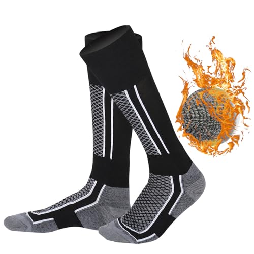 Calcetines Esqui para Hombre,Calcetines de Esquí para Hombre,Calcetines Termicos Hombre Invierno,Calcetines de Nieve Calidez Transpirables,Calcetines Deporte Invierno para Esquiar Snowboard Senderismo