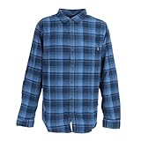 Hurley Herren Portland Organic Flannel LS Hemd, Marineblau (Armored Navy), M