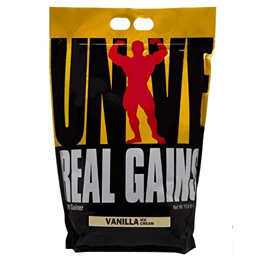 Real Gains Weight Gainer with Complex Carbs and Whey-Micellar Casein Protein Matrix Vanilla 10.6#