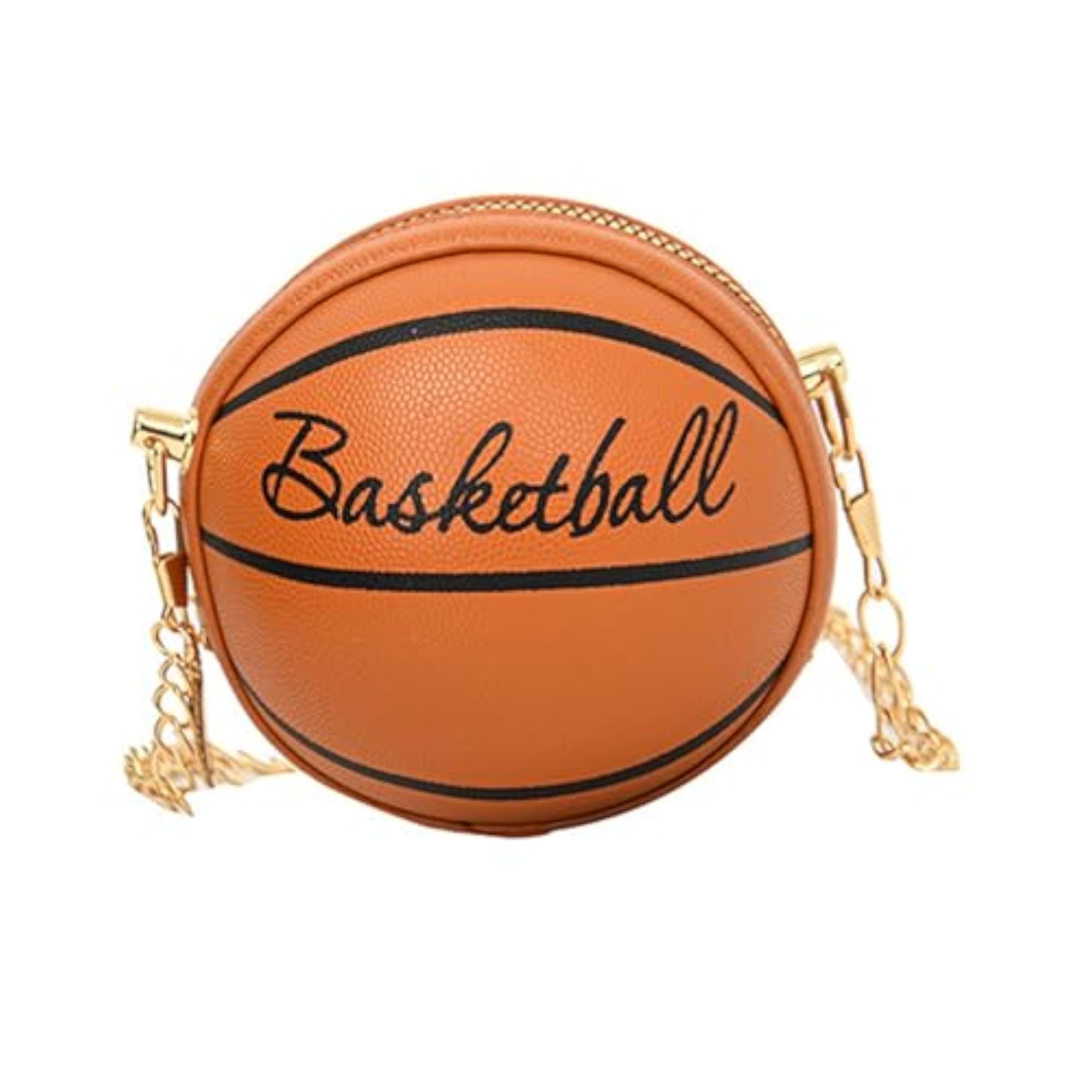 Basketball Shaped Purse, Casual Mini Round Ball Bag