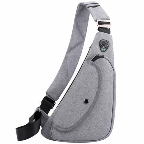 Bolso de hombro para hombre ideal para viajes y actividades diarias en ciudad gris