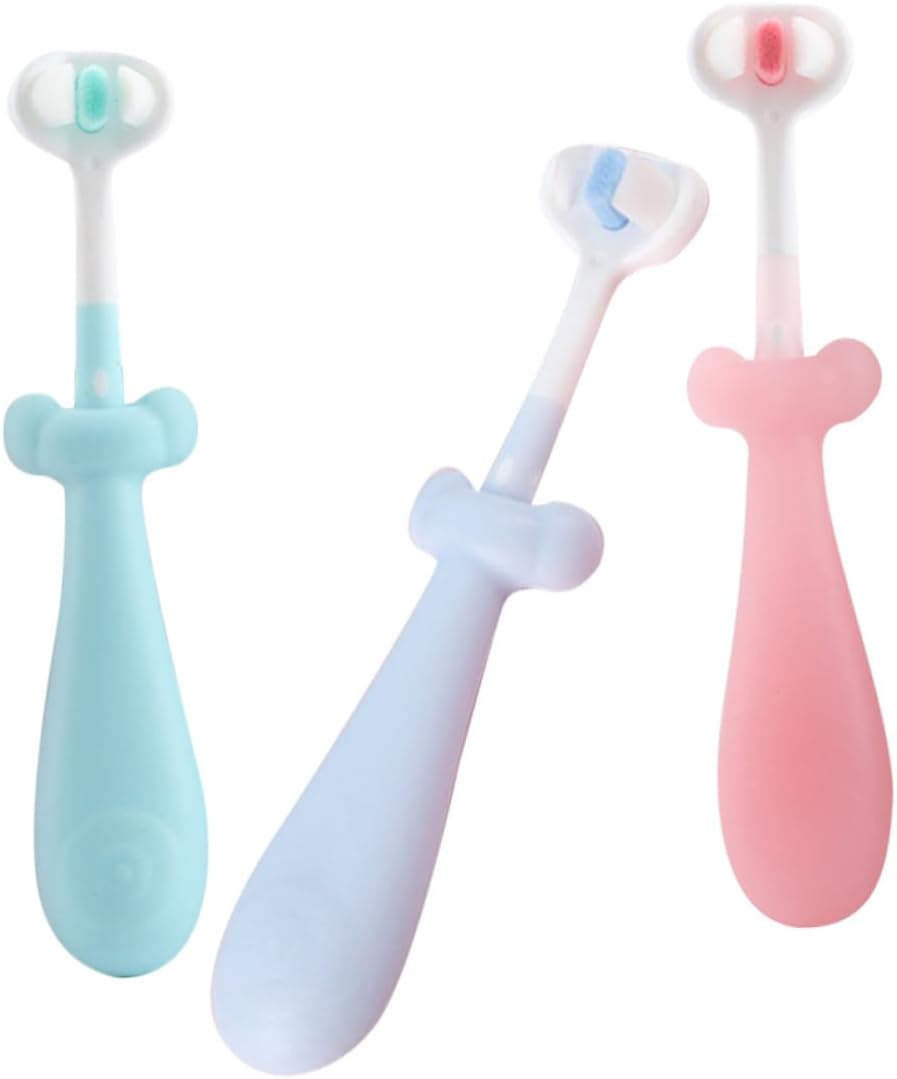 3 pcs Toothbrush Soft Bristle Toothbrush for Anti-Slip Handle Cute Design Safe Material Manual Oral Cleaner