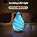 INRORNAS 160 ML Essential Oil Diffuser, Art Glass Ultrasonic Aroma Cool Mist Humidifier Aromatherapy Diffuser for Essential Oils 7 Colors Light Waterless Auto-Off for Home-Lonely Desert