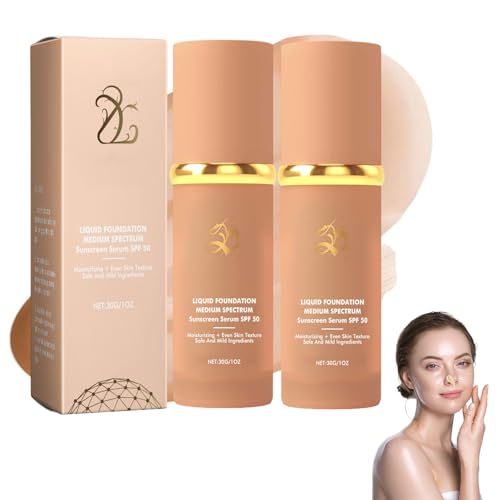 Infinite Love Maquillaje,Base Maquillaje Coreana,Base De Maquillajes Que Cambia De Color SPF 50,Bases Maquillajes Antiedad,Duradera Para Corrector Antiedad Hidratante (2, nature, 30MLX2PC)