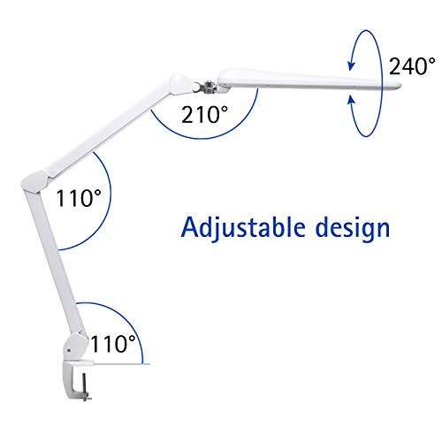 Maul LED-Tischleuchte MAULcraft, dimmbar, 90 integrierte LEDs, flexible Arbeitsstellung, mit Klemmfuß, weiß, 8205302 – Bild 6