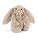 Jellycat Bashful Beige Bunny Stuffed Animal, Medium, 12 Inches