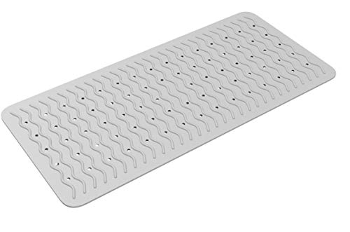 Ridder Anti Slip Bath mat, 100% Synthetic Rubber, Grey, 38 x 72 cm