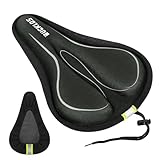 BUCKLOS Bike Seat Cover Bicycle Seat Cushion Comfort Memory Foam Padded for Men Women Extra Soft Bicycle Seat Cover with Drawstring Fit for Stationary Mountain & Road Bikes