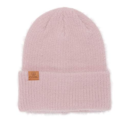 Coal Pearl Soft Fuzzy Knit Women's Beanie Hat, Dusty Rose #TOP18