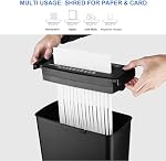 Moustache Professional Strip Cut Paper Shredder Without Wastebasket, Home Office 5-Sheet Strip-Cut Auto Shredder 2.65Gallons