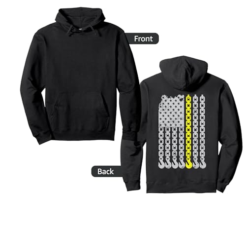 Thin yellow line Chain Hook American flag Tow Truck Driver Pullover Hoodie -  Tow Truck Driver gift Tee, WW6B3SE0XQG