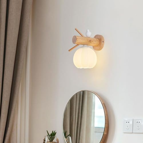 Lámparas de Pared Interior LED Modernas 7W de Madera y Vidrio Tricolor 4