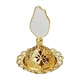 Rückfluss Räuchergefäß Eisen Mini Zenser Dekoration Weihrauch Stick Halter Dekorativer Aromatherapie Halter Hohlkarvable Design Weihrauchplatte Wohnkultur(4)