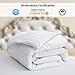 puredown® Goose Feather Comforter King Size - All Season Duvet Insert, Ultra Soft Stripe 100% Cotton Shell Hotel Collection Comforters, 500 Thread Count with Ties (106x90'',Stripe White)