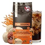 PureShrooms Mushroom Ground Coffee – Mind & Body – Single Origin - Medium Roast Arabica with Ultra Concentrated Lion’s Mane, Reishi & Cordyceps Extracts – Clean Energy & Focus Support – Zero Sugar, No Preservatives, Non-GMO, Soy-Free – 340g