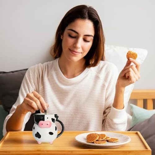 Taza de café de vaca de gran capacidad para desayunos sin interrupción 7