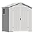 Greesum 6x4FT Plastic Outdoor Storage Shed with Floor, Resin Sheds with Lockable Double Door, All-Weather Tool Sheds with Window and Vents, for Garden, Backyard, Patio, Light Gray