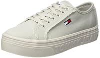 Tommy Hilfiger Women's Mono Color Flat Sneaker, Beige, EU 38/US 7.5