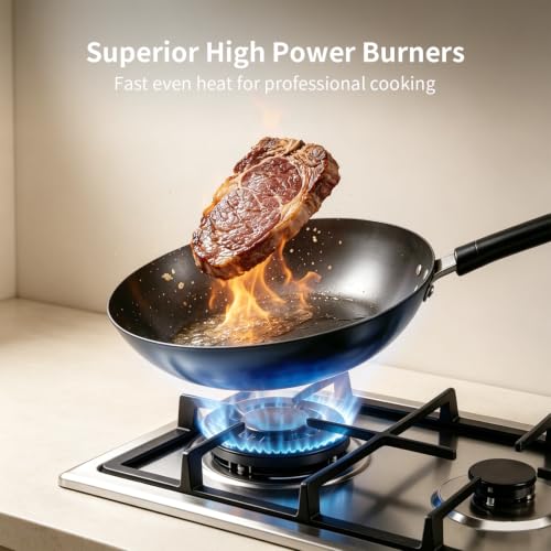 Image of Ranein 30 Inch 4 Burner Gas Cooktop, NG /LPG Convertible Gas Stove Top, 304 Stainless Steel with Thermocouple Flameout Protection for Kitchens, Apartments, RVs