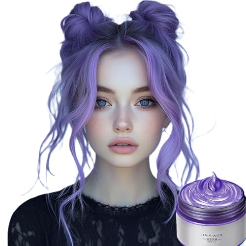 Purple Temporary Hair Dye - Washes Out in 1 Shampoo- Vegan & Safe - 9 Vibrant Colors, No Damage...