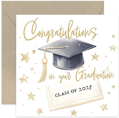 Premium 2025 Graduation Card for Son or Daughter - Class of 2025 - Well Done You, So Proud - University, High School, College, Apprenticeship - Grandson, Granddaughter, Brother, Sister - Blank Inside