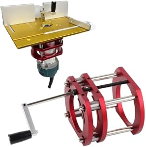 💎 77% MEGA DEAL! Elevador de Enrutador, Sistema de Elevación de Mesa de Enrutador de Sujeción de 4 Mordazas que Levanta hasta 51 Mm, Base de Mesa de Elevación de Acero Inoxidable de Aleación de