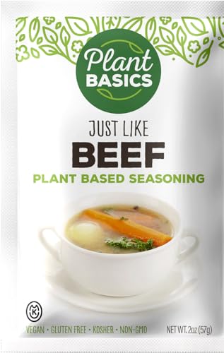 Plant Basics - Plant Based Seasoning, Just Like Beef, 2 ounce (Pack of 3), Vegan, Gluten Free, Kosher, Non-GMO