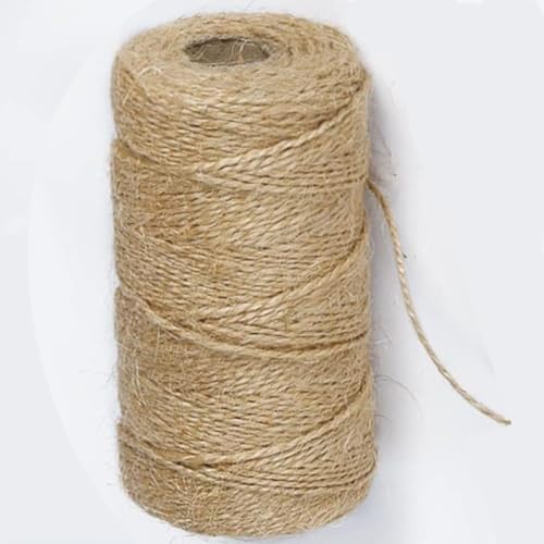 1mm Natural Jute Twine String 382ft,1mm 328ft String Rope for Crafts Wrapping Packing Wedding Gift Decor Brown Hemp Garden Home Decor