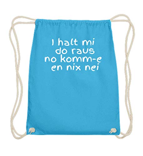 Sac de gym en coton bleu ciel avec message humoristique pour exprimer votre style