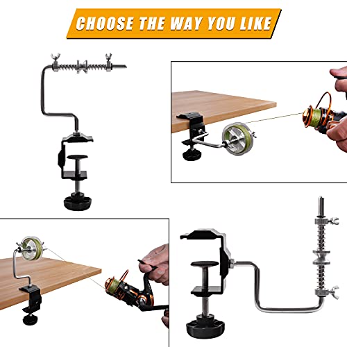 image for AGOOL Fishing Line Spooler Fishing Reel Spooler Protable Fishing Line 