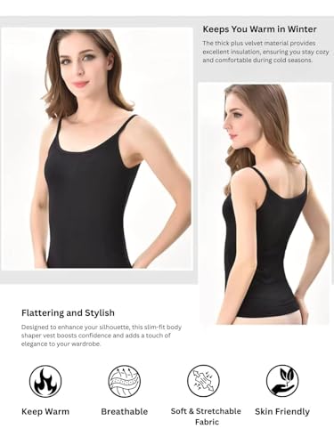 Image of Sizi Women Padded Camisole Workout Top| Tank Top with No Trace,Square Neck Seamless Vest,Elastic Removable Wide Shoulder Strap Camisole