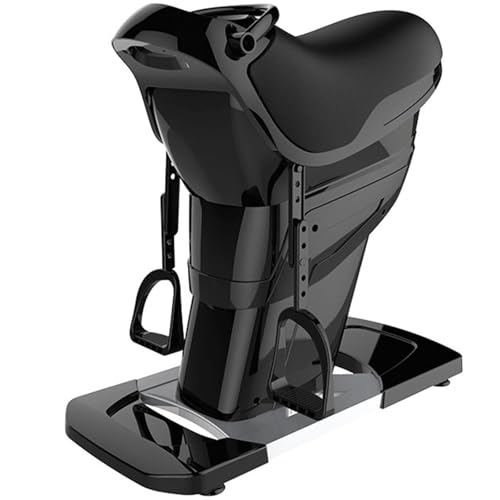 Máquina multifuncional para modelado corporal, simulador eléctrico de equitación con pantalla LCD, 20 velocidades ajustables y 3 modos inteligentes, soporte de carga hasta 150 kg, para uso doméstico y gimnasio (negro)